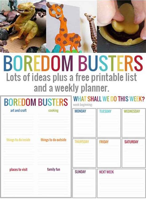 50 Preschool Boredom Busters Printable Play Planner