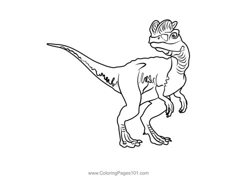 Dilophosaurus Coloring Page For Kids Free Dinosaurs Printable