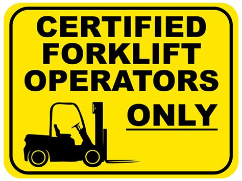 Forklift Signs Creative Safety Supply