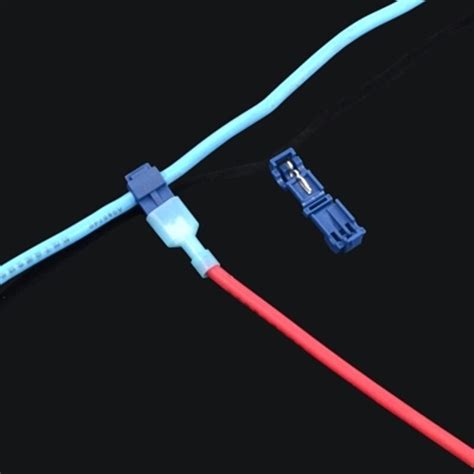 30pcs Blue T Type Wire Connectors Quick Splice Crimp Terminal Wire