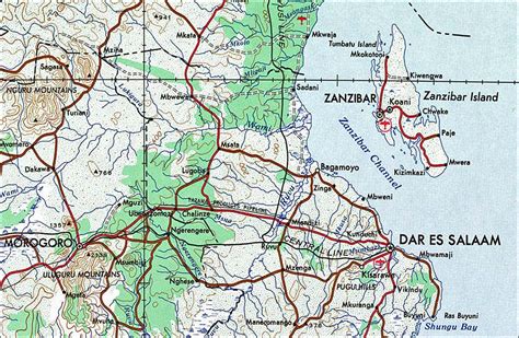 tanzania trip dar es salaam area map