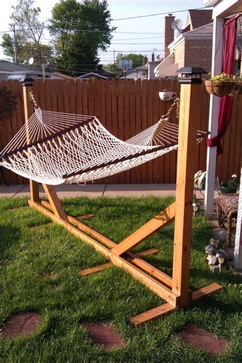 Diy Wooden Hammock Chair Stand Pic Bugger