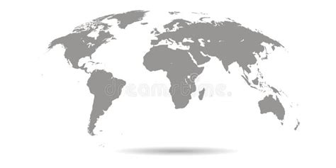 Vector World Map Grey Color 3d Graphic Background Stock Vector