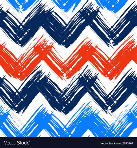 Chevron Pattern Hand Painted With Bold Royalty Free Vector