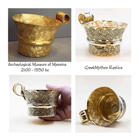 Mycenaean Gold Cup Copper 24k Gold Plated Cup With Endless Etsy