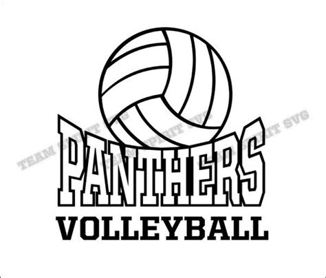 Panthers Volleyball Download Files Svg Dxf Eps Silhouette Etsy