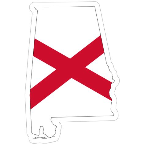 Alabama Flag State Sticker