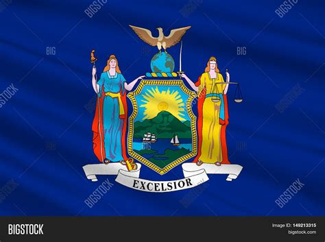 Flag New York State Image And Photo Free Trial Bigstock