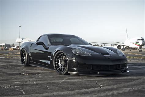 Black Chevy Corvette Boasts Clean Looks And Staggered Adv1 Wheels