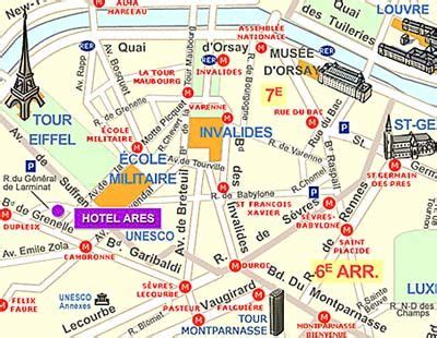 Today, the eiffel tower in paris is a 300 meters tall (324 meters with antennas) structure weighing approximately 10. Paris Hotel Map - Hotel Ares Eiffel Tower | Paris hotels ...