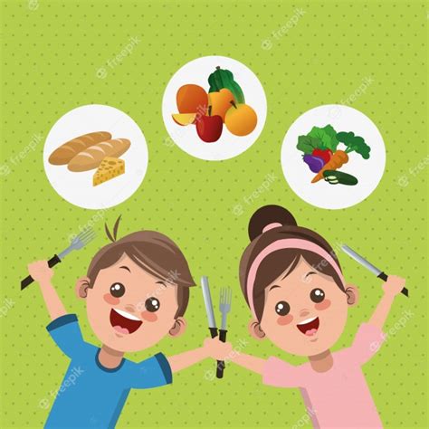 Ilustración Del Menú Infantil Alimentos Y Nutrición Relacionados