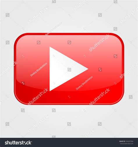 Red Play Button Stock Vector Royalty Free 224297956 Shutterstock