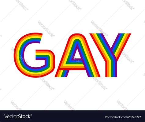 gay rainbow lettering lgbt typography letters sign
