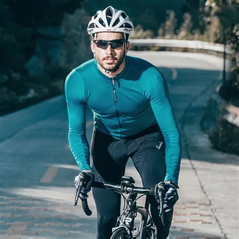 Santic Men Long Sleeve Cycling Jerseys Fit Comfortable Sun Protective Road Bike Mtb Top Jersey