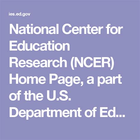 national center for education research ncer home page a part of the u s department of
