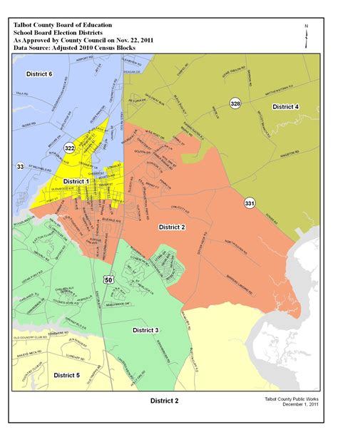 Election Districts Map Talbot County Md