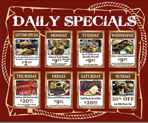 New Daily Specials Buckboard Bbq And Catering