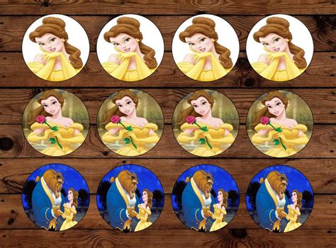 Belle Beauty And The Beast Cupcake Toppers Etsy Beauty And The Beast