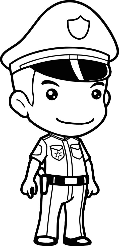 Anime Policeman Coloring Page Coloring Pages
