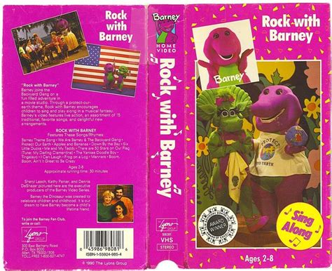 Barney Rock With Barney Vhs Tape 1992 Sing Along Childrens Music