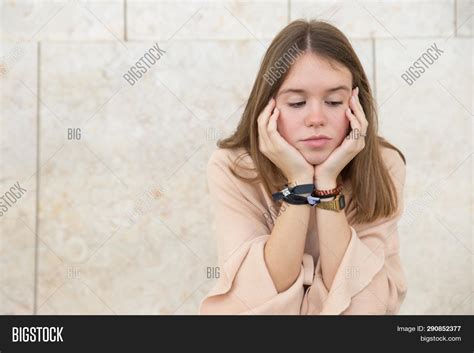 Pensive Teenage Girl Image And Photo Free Trial Bigstock
