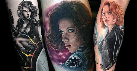 Black Widow Marvel Tattoo Designs 24 Increíbles Tatuajes De Marvel Y