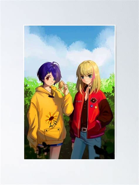 Cute Waifu Ai Ohto And Rikka Wonder Egg Priority Poster For Sale