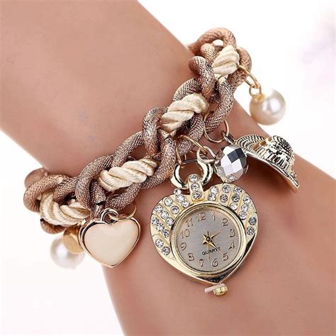 Heart Charm Bracelet Watch Charm Bracelet Watch Heart Jewelry