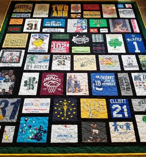 T Shirt Quilt Custom Made Mosaic Tshirt Quilt Different Etsy Tee