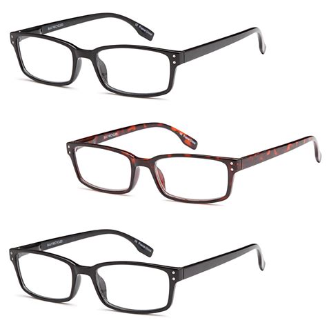 Gamma Ray Reading Glasses 3 Pairs Spring Hinge Readers For Men And Women 125 Mens Glasses