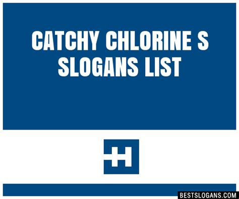 Catchy Chlorine S Slogans List Phrases Taglines Names Oct Hot Sex Picture