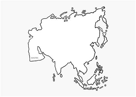 Asia Map Asia Physical Map Outline Hd Png Download Transparent Png