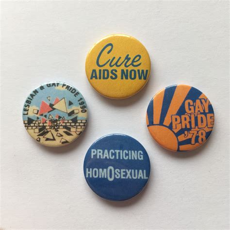 Set Of Vintage Remake Lgbt Gay Lesbian Pride Pin Badges Etsy Uk