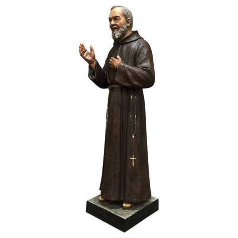 Padre Pio Statue 82 Cm Colored Fiberglass Online Sales On