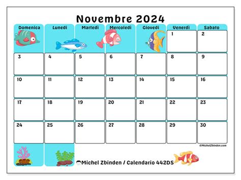 Calendario Novembre 2024 Da Stampare “442ds” Michel Zbinden Ch