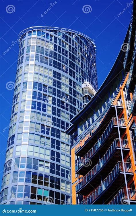 Futuristic Apartments And Skyscraper Stock Photo Image Of City