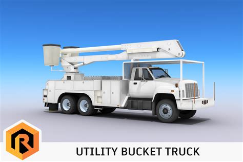 Utility Bucket Truck 3d Vehicles Unity Asset Store