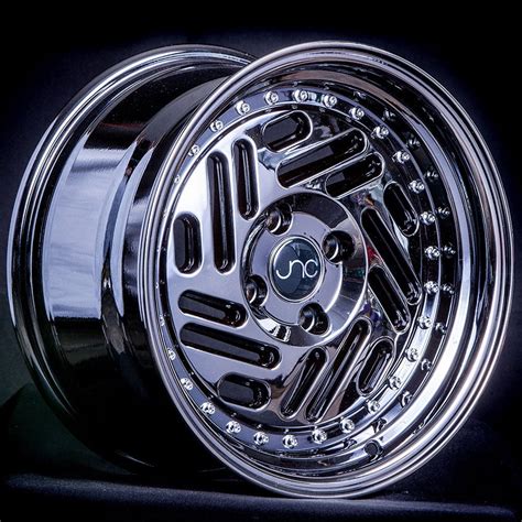 For 15x8 Inch 1 Single Wheel Only Jnc Wheels 15 Jnc035 Black Chrome Rim 4x100 Jnc Wheels