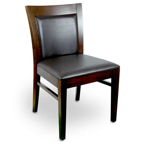Chairs Wood Upholstered Square Inset Back Chair