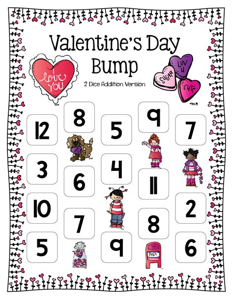 Valentines Day Centers Math And Literacy Activities Math Valentines