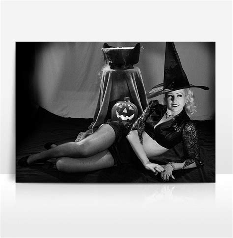 Retro Halloween Witch Pin Up Reprint Halloween Vintage Etsy