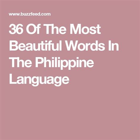 36 of the most beautiful words in the philippine language most beautiful words beautiful