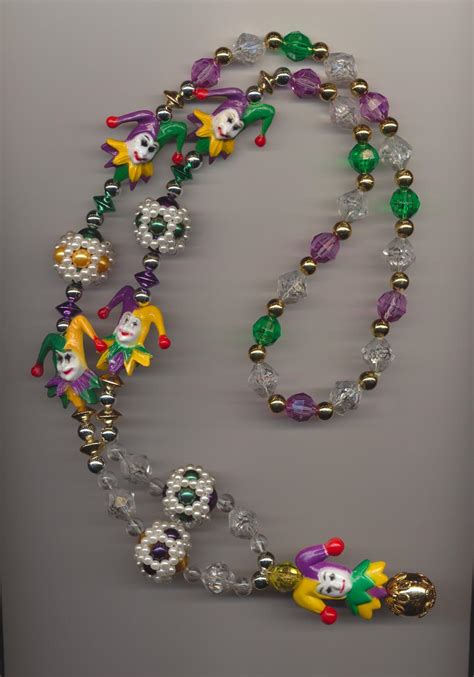 Richly Beaded Jester Necklace Made Of Plastic Beads In The Traditional