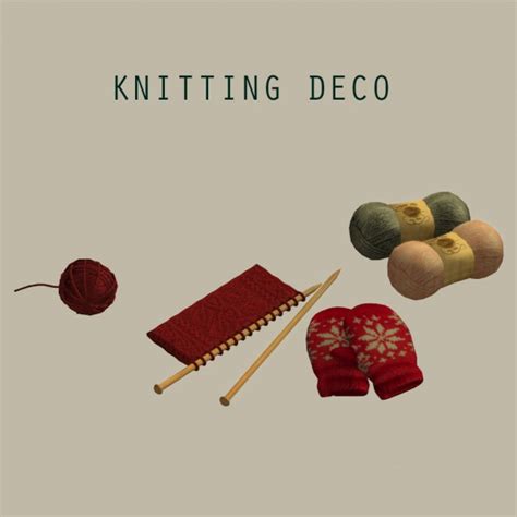 Leo 4 Sims Knitting Deco Set • Sims 4 Downloads