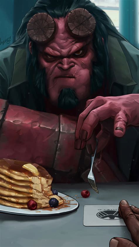 1080x1920 Hellboy Eating Iphone 76s6 Plus Pixel Xl One Plus 33t5