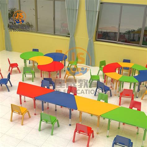 Wood Laminate Kindergarten School Furniture Kids Desk Chair China