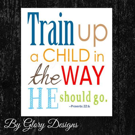 Scripture Art Typography Train Up A Child In The Way He Should Go