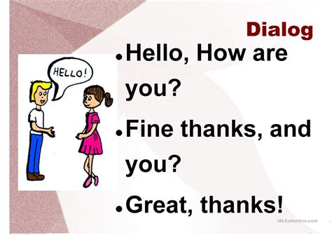 Greetings And Introductions Simple Dialogs Worksheet Free Esl