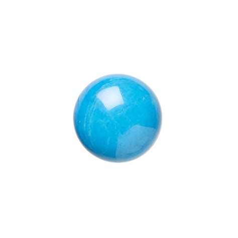 Cabochon Howlite Dyed Turquoise Blue 14mm Calibrated Round B
