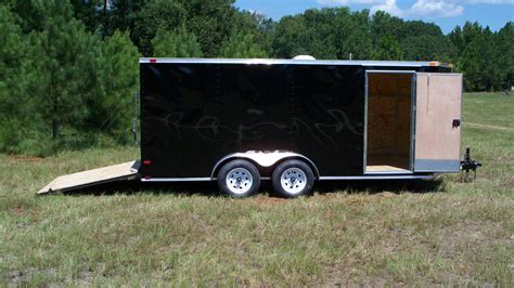7x18 V Nose Black Motorcycle Trailer Id 2630 Xtra Tuff Trailers